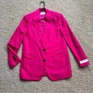 Babaton Aritzia Oversized Linen Hot pink blazer XS